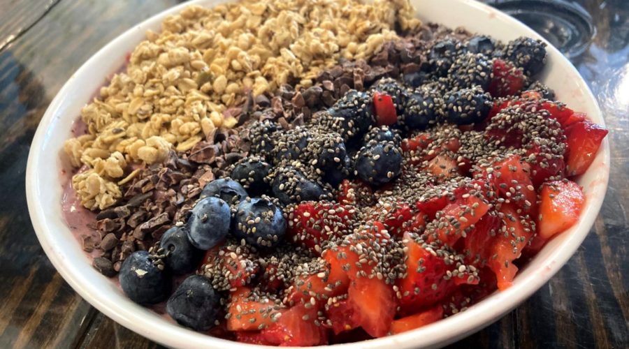 Colorful Acai Bowl from Root in Newport, RI